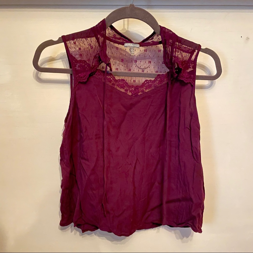 Charlotte Russe - Purple Lace Tank